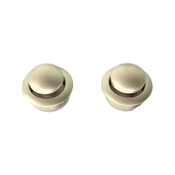 Knop+ring zilver mat a 2 st pushlock