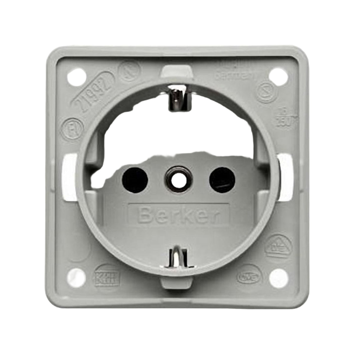 Berker Contactdoos 230V Inbouw Grijs Mat
