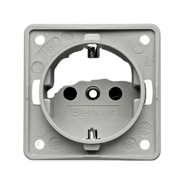 Berker Contactdoos 230V Inbouw Grijs Mat