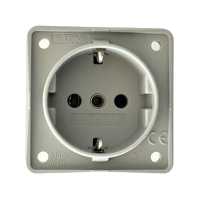 Berker Contactdoos 230V Inbouw Grijs Mat