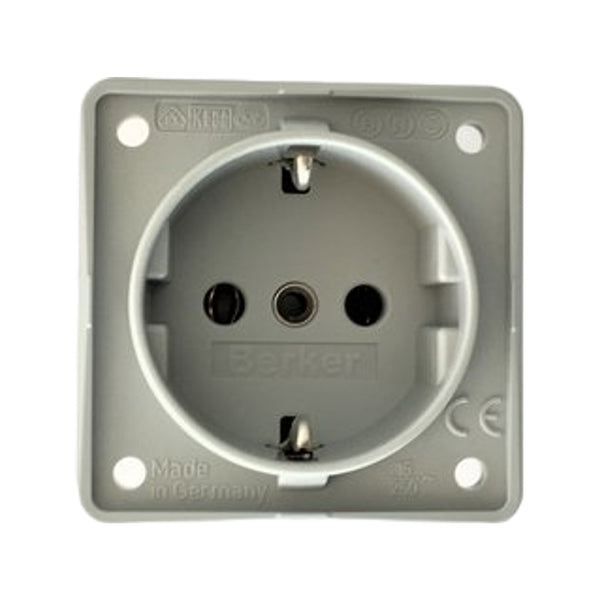 Berker Contactdoos 230V Inbouw Grijs Mat