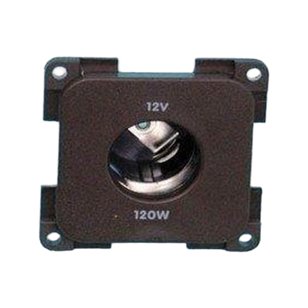 Presto Contactdoos 12V Groot Gat Inbouw Bruin
