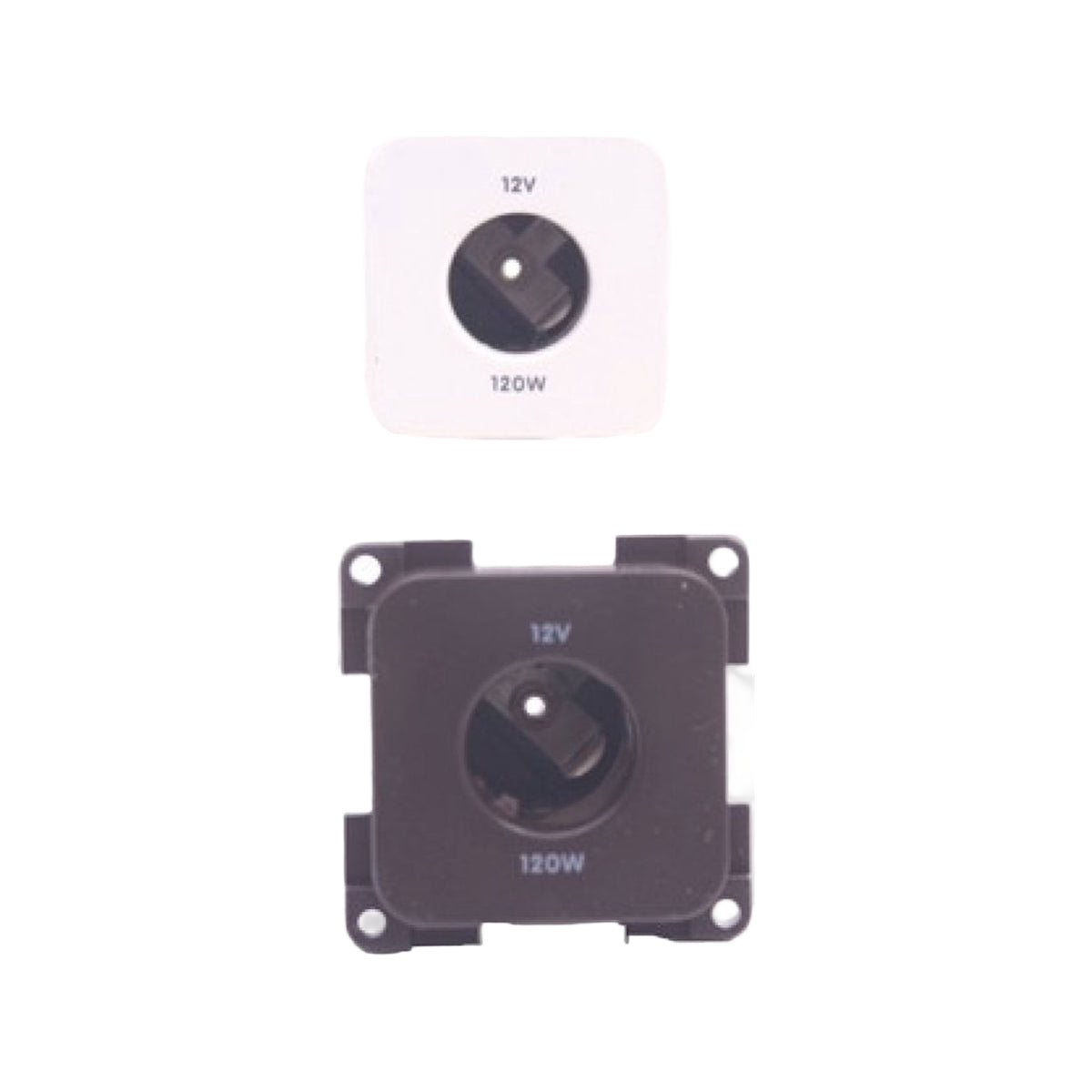 Presto Contactdoos 12V Groot Gat Inbouw Zwart