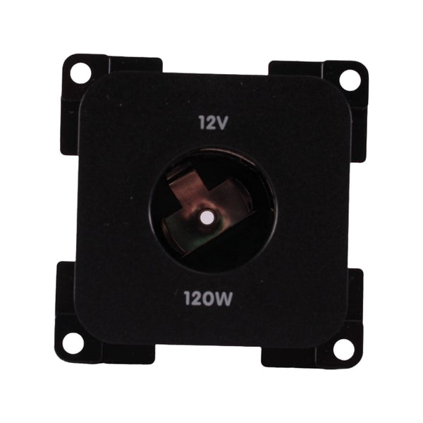 Presto Contactdoos 12V Groot Gat Inbouw Zwart