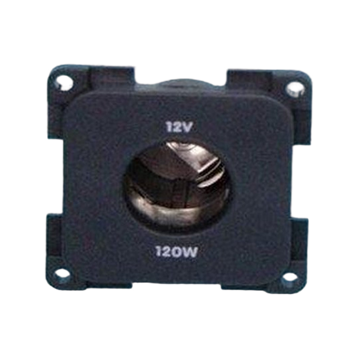 Presto Contactdoos 12V Groot Gat Inbouw Zwart