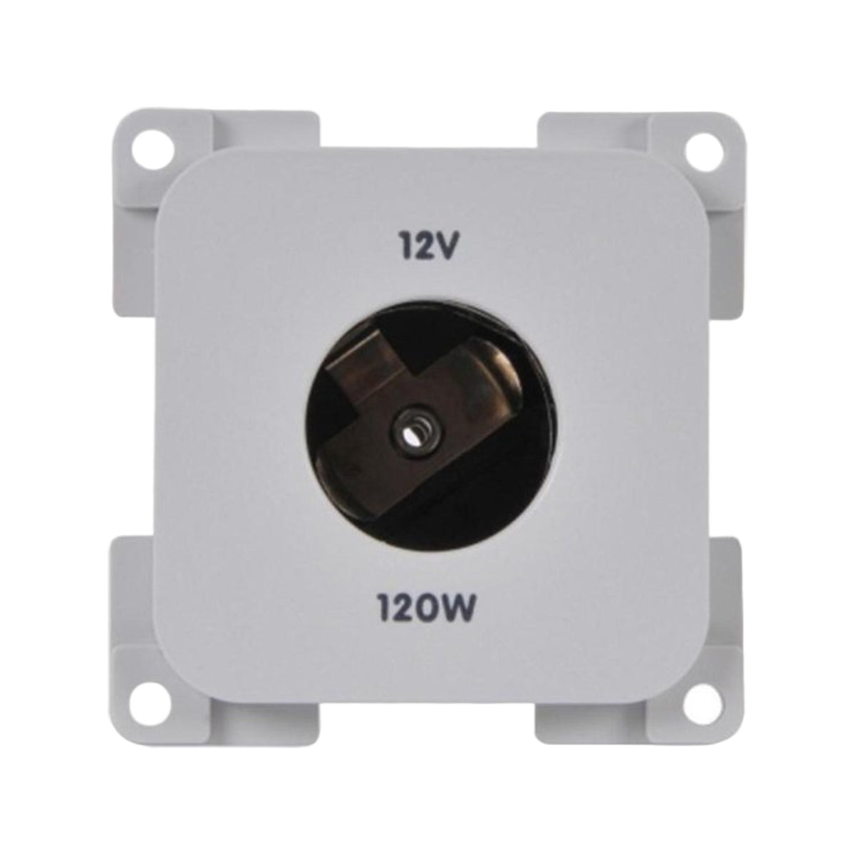 Presto Contactdoos 12V Groot Gat Inbouw Grijs