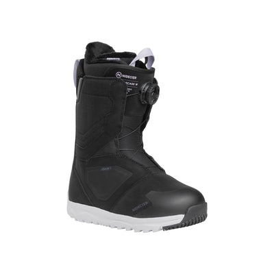 Ride Lasso Snowboard Boot - Zwarte heren snowboardschoen met Boa sluitsysteem en witte zool