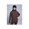 Bordeauxrode waterdichte dames hoodie met capuchon en zakken - technische outdoorjas