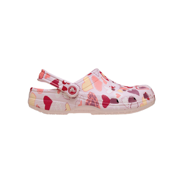 Crocs Classic Vday Clog — Pink Milk/Hearts