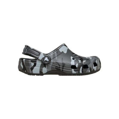 Crocs Classic Camouflage Clog K — Black/Slate Grey