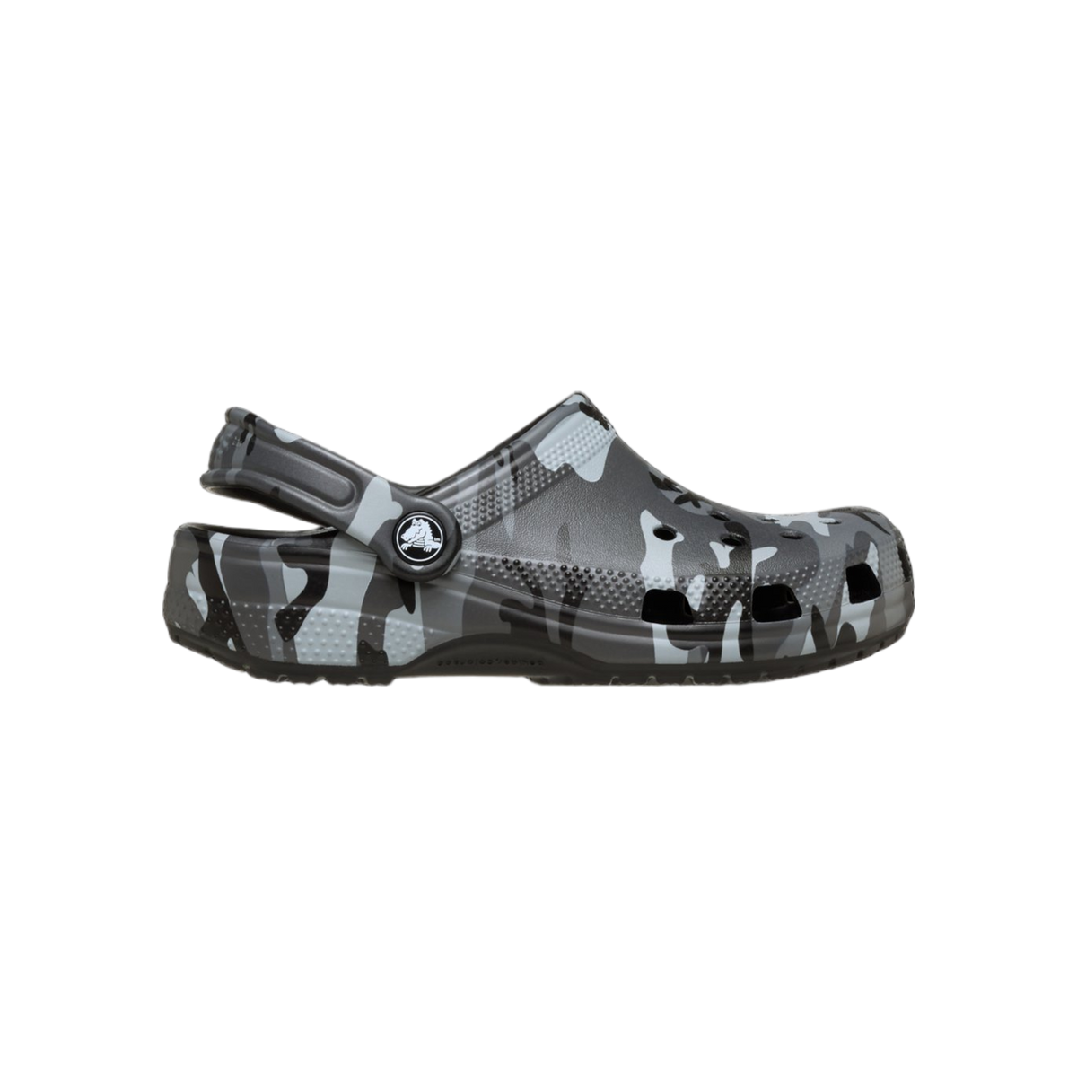 Crocs Classic Camouflage Clog K — Black/Slate Grey