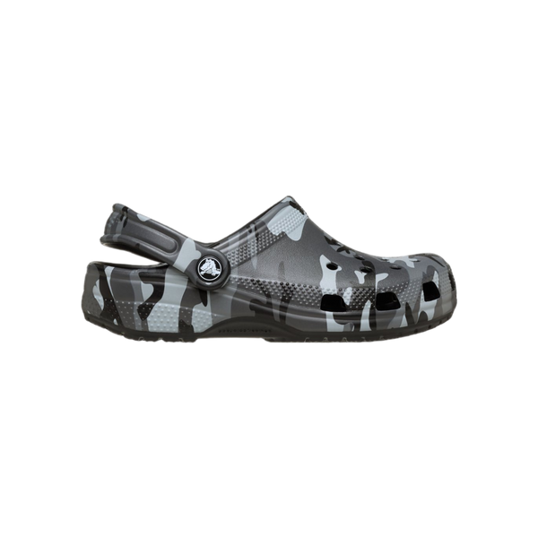 Crocs Classic Camouflage Clog K — Black/Slate Grey