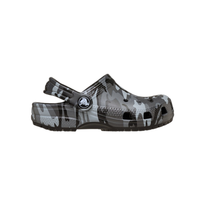 Crocs Classic Camouflage Clog T — Black/Slate Grey