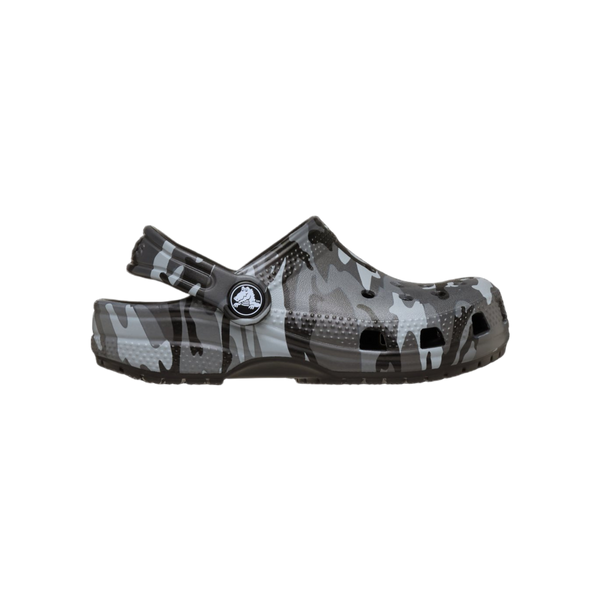 Crocs Classic Camouflage Clog T — Black/Slate Grey