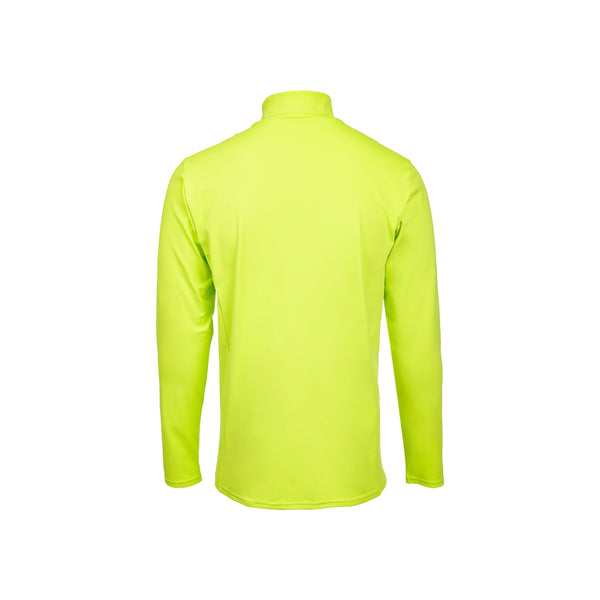 Neon gele coltrui met lange mouwen voor heren, achterkant getoond