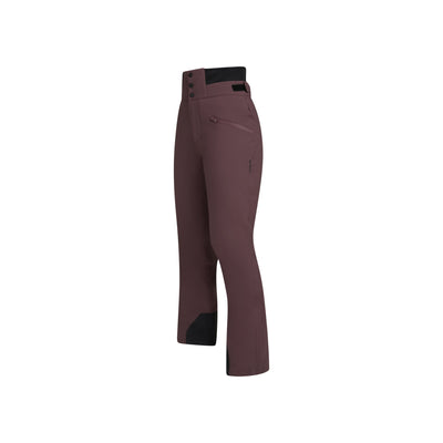 Paarse dames skibroek met hoge taille en ritssluiting - wintersport broek voor vrouwen
