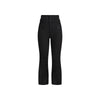 Zwarte dames ski broek met hoge taille en rechte pijpen voor wintersport