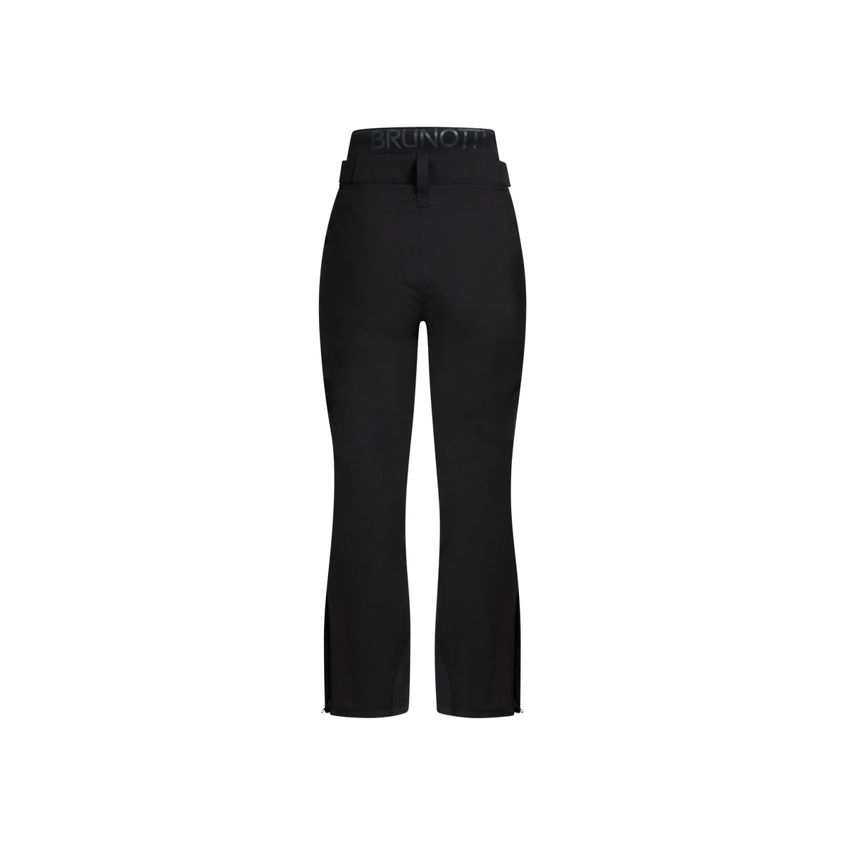 Zwarte flared broek met hoge taille en elastische band