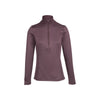 Dames paarse coltrui met halve rits, lange mouwen fleece trui voor outdoor activiteiten