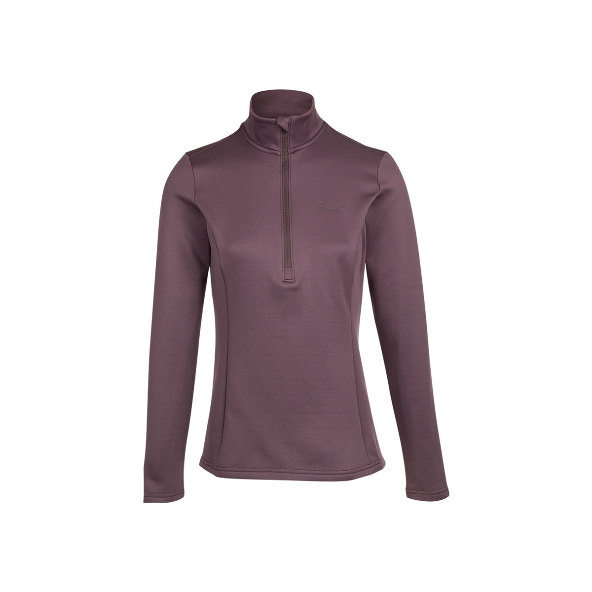Dames paarse coltrui met halve rits, lange mouwen fleece trui voor outdoor activiteiten