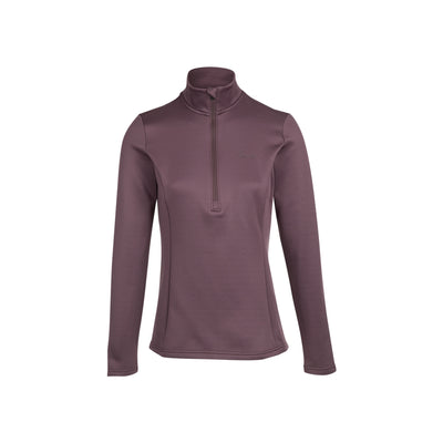 Dames paarse coltrui met halve rits, lange mouwen fleece trui voor outdoor activiteiten