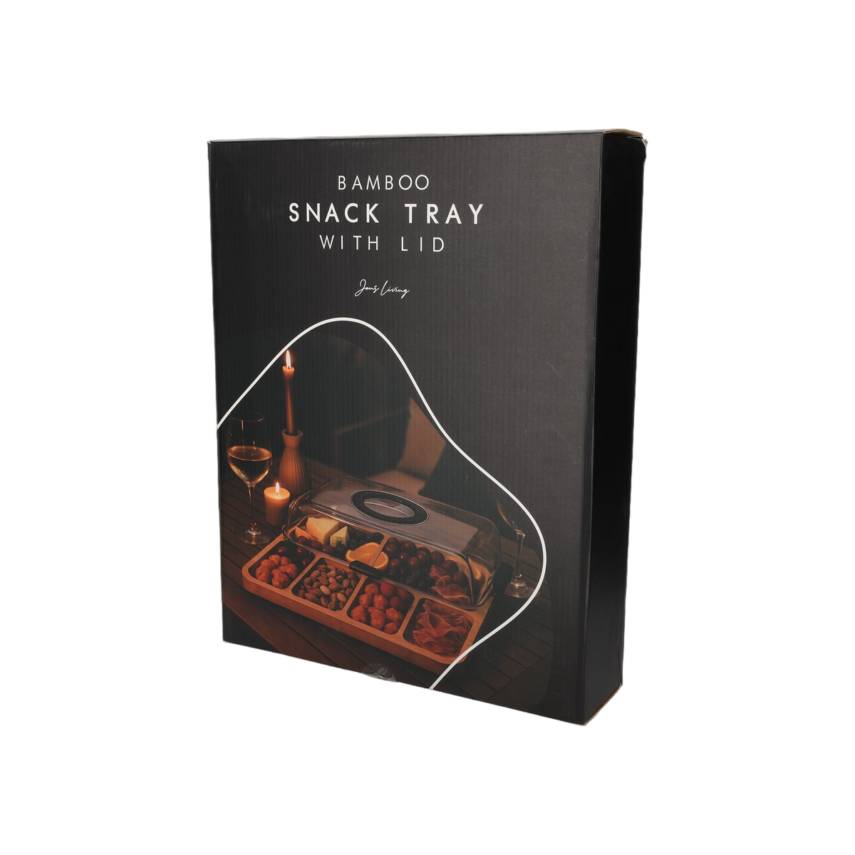 JENS Living Bamboe Snack Tray Met Deksel