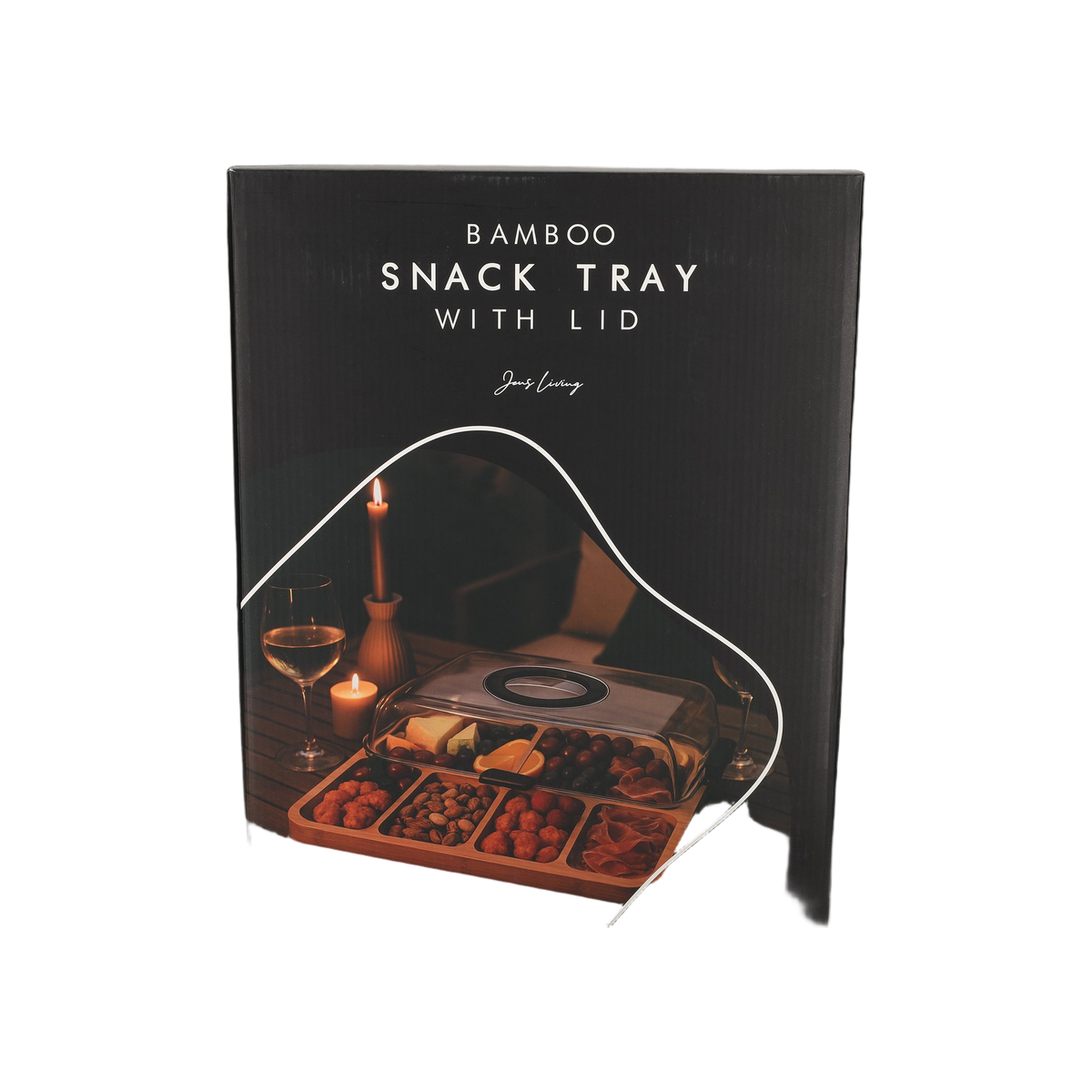 JENS Living Bamboe Snack Tray Met Deksel