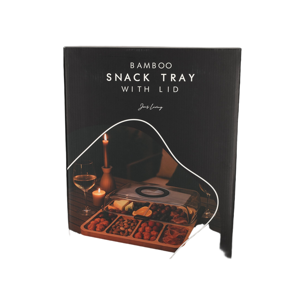 JENS Living Bamboe Snack Tray Met Deksel
