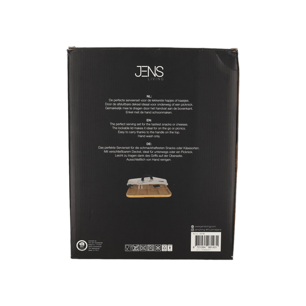 JENS Living Bamboe Snack Tray Met Deksel
