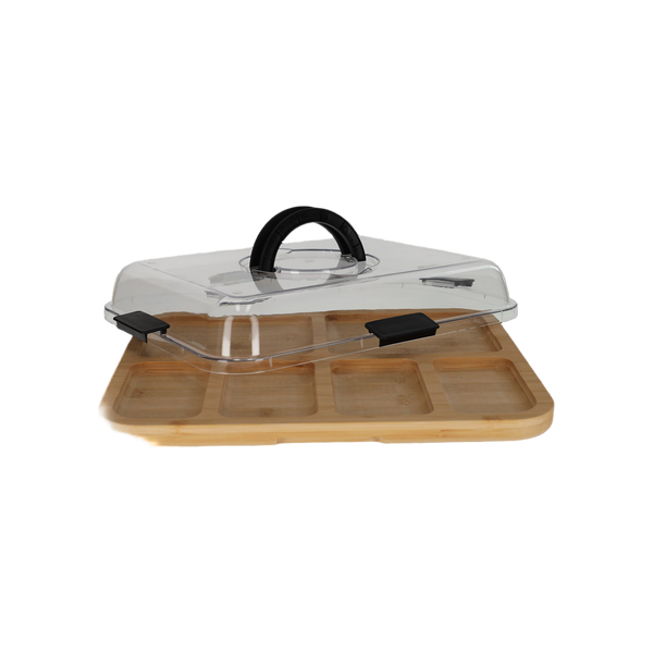 JENS Living Bamboe Snack Tray Met Deksel