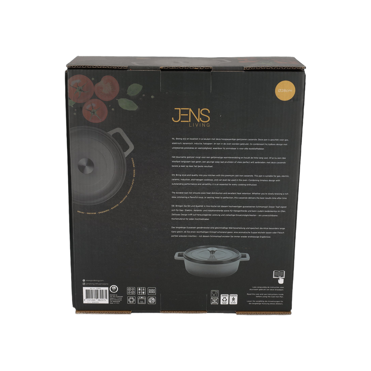 JENS Living Gietijzeren Braadpan 28CM