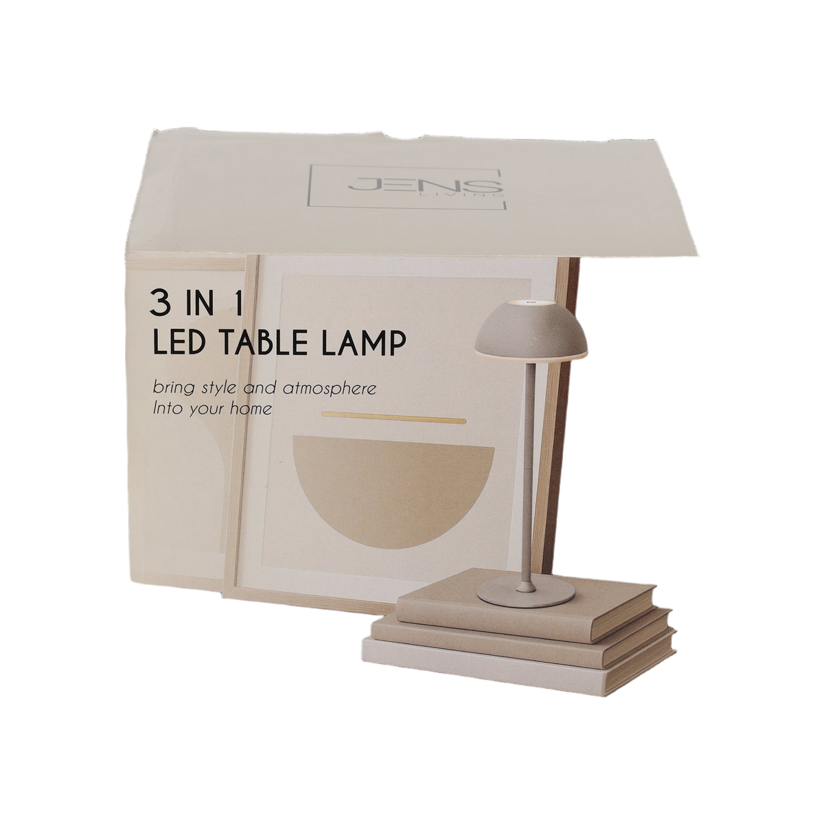 JENS Living 3-in-1 LED Touch Lamp Taupe