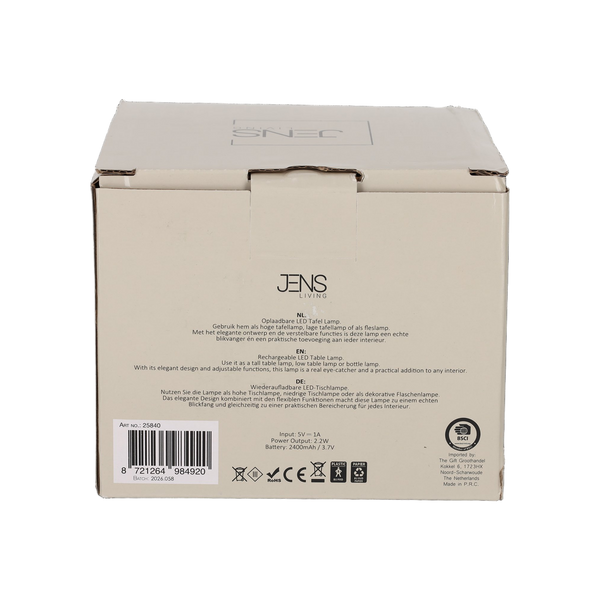 JENS Living 3-in-1 LED Touch Lamp Taupe