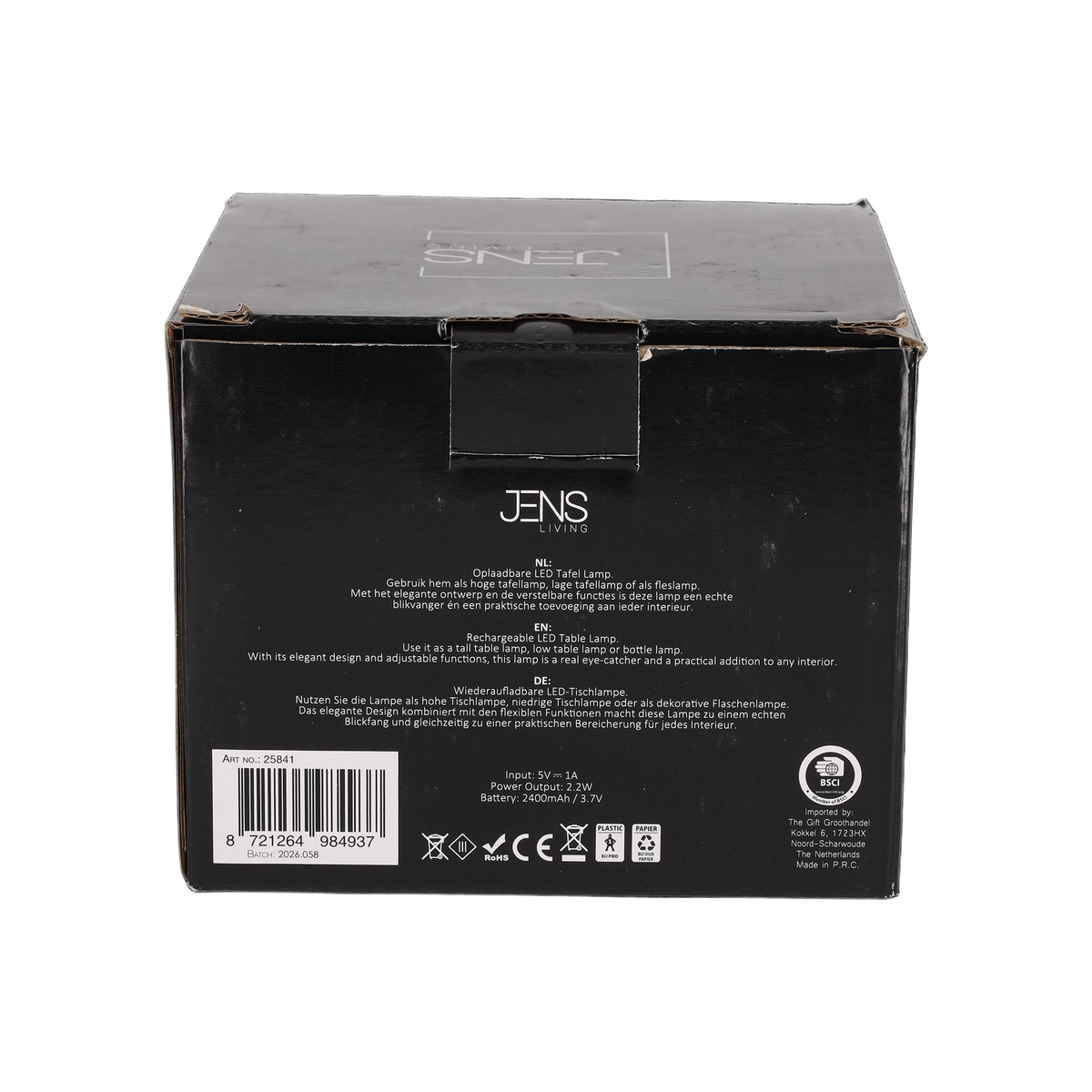 JENS Living 3-in-1 LED Touch Lamp Zwart