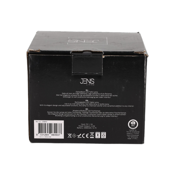 JENS Living 3-in-1 LED Touch Lamp Zwart