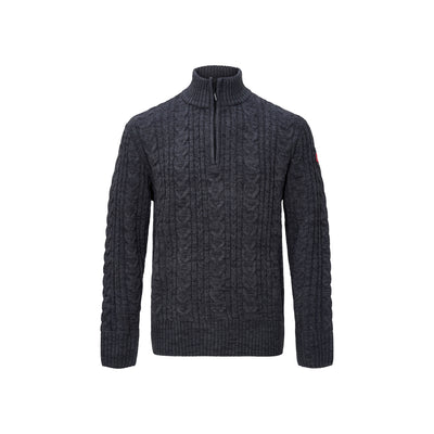 Nordberg Kol Mens half zip pullover — Navy melange