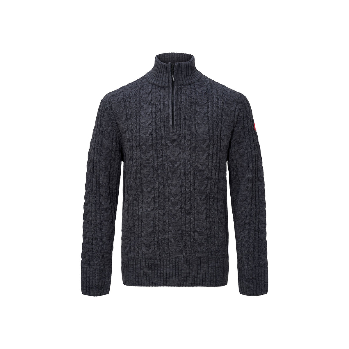 Nordberg Kol Mens half zip pullover — Navy melange