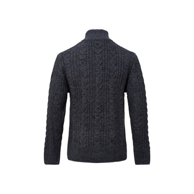 Nordberg Kol Mens half zip pullover — Navy melange