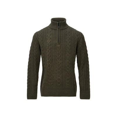 Nordberg Kol Mens half zip pullover — Navy melange