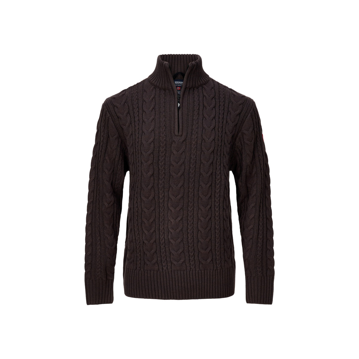 Nordberg Kol Mens half zip pullover — Navy melange