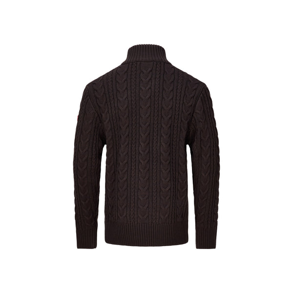 Nordberg Kol Mens half zip pullover — Navy melange