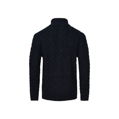 Nordberg Kol Mens half zip pullover — Navy melange