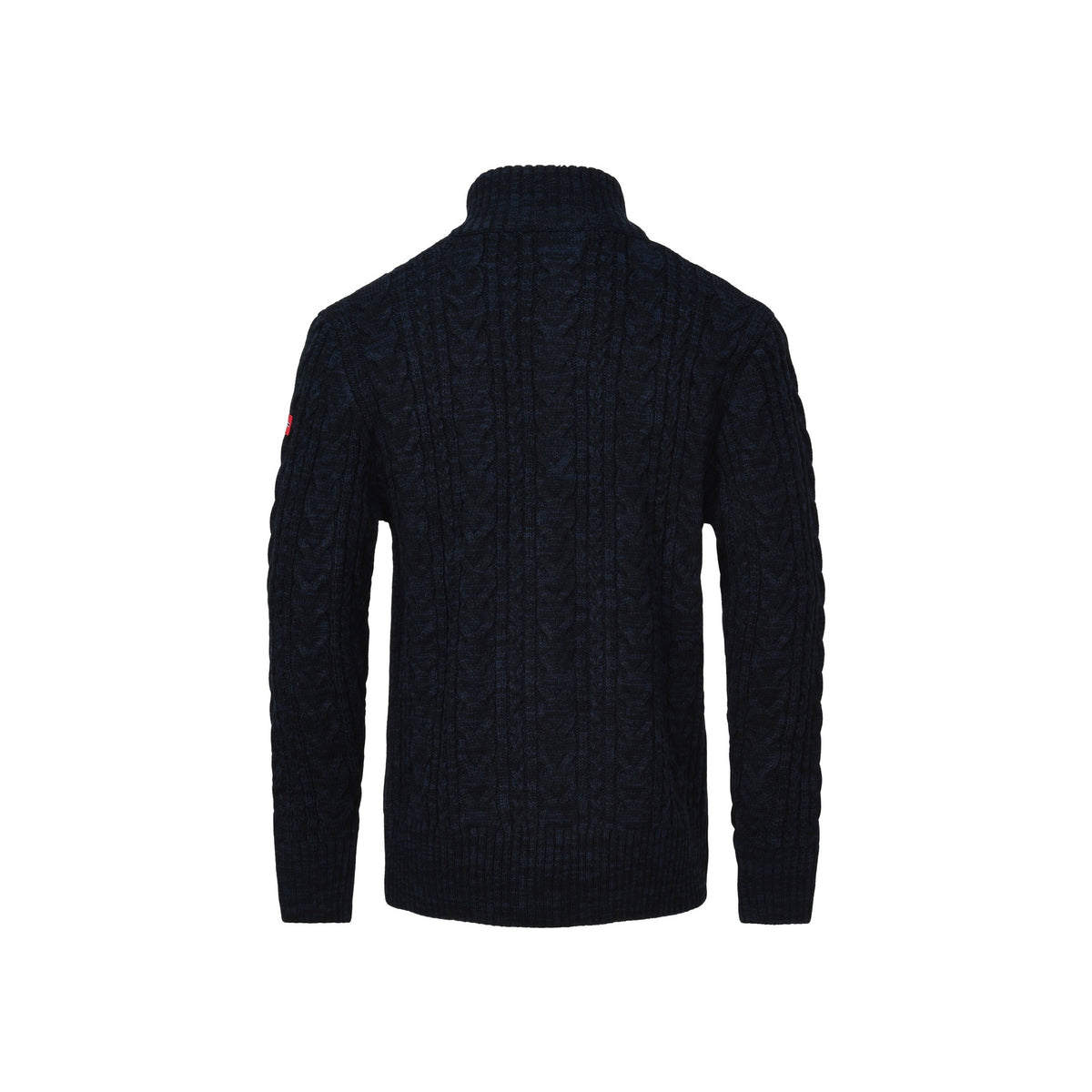 Nordberg Kol Mens half zip pullover — Navy melange