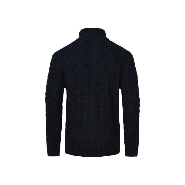 Nordberg Kol Mens half zip pullover — Navy melange