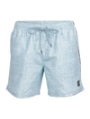 Brunotti Helios-Print Men Swim Shorts — Mist