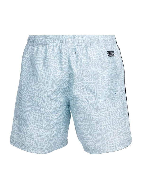 Brunotti Helios-Print Men Swim Shorts — Mist