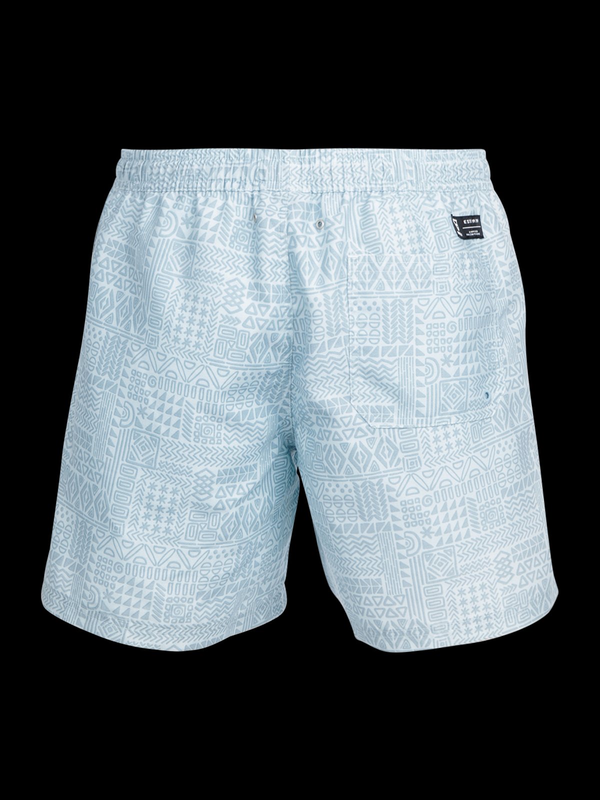 Brunotti Helios-Print Men Swim Shorts — Mist