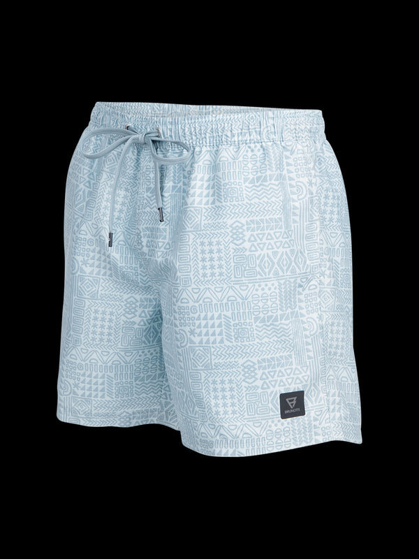 Brunotti Helios-Print Men Swim Shorts — Mist