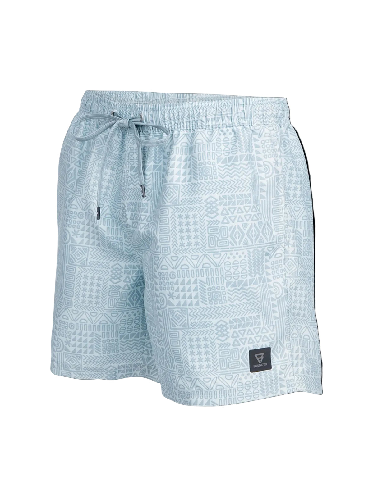 Brunotti Helios-Print Men Swim Shorts — Mist