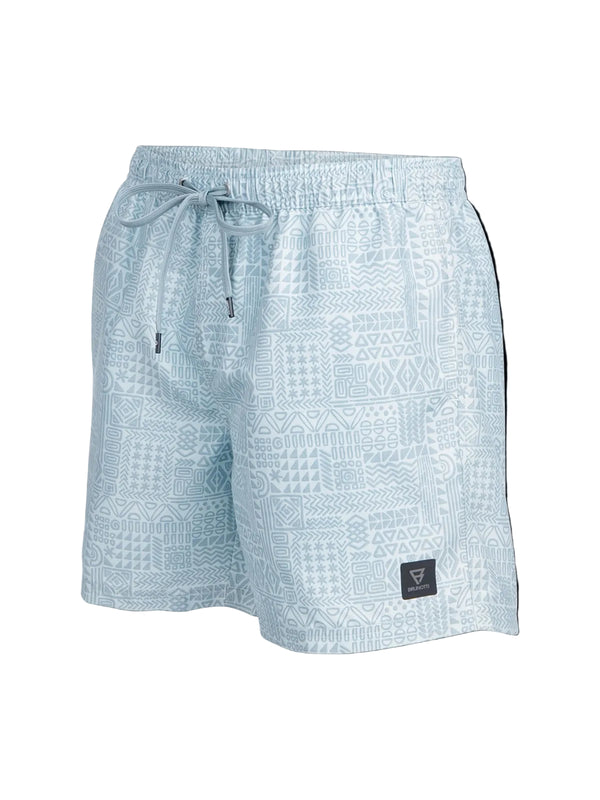 Brunotti Helios-Print Men Swim Shorts — Mist